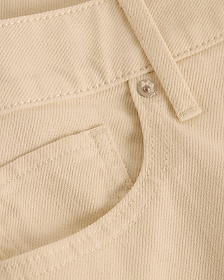 Low Slung Ivory Baggy Jeans