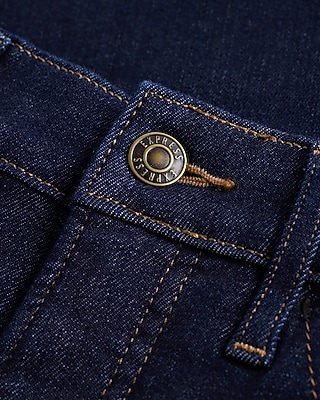 High Waisted Dark Wash Straight Ankle Jeans