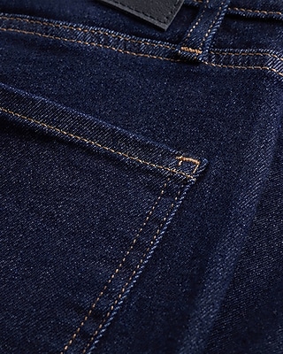 High Waisted Dark Wash Straight Ankle Jeans