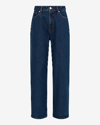Low Slung Dark Wash Baggy Jeans