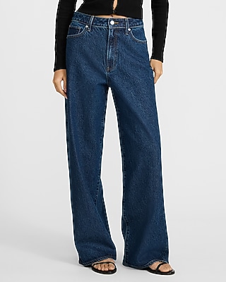 Low Slung Dark Wash Baggy Jeans - image 2