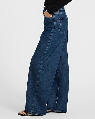 Low Slung Dark Wash Baggy Jeans - image 3
