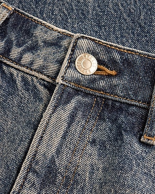 High Waisted Medium Wash Relaxed Straight Jeans