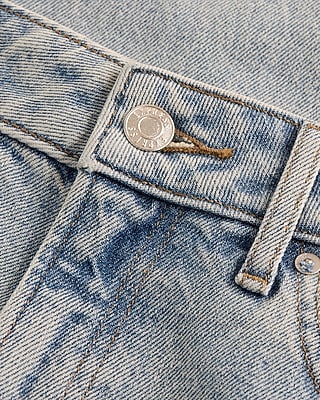 High Waisted Light Wash Ripped Relaxed Straight Jeans