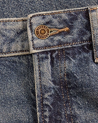 High Waisted Medium Wash Relaxed Straight Jeans