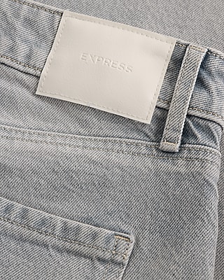 High Waisted Light Wash Relaxed Straight Jeans