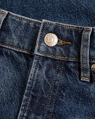 High Waisted Dark Wash Barrel Jeans