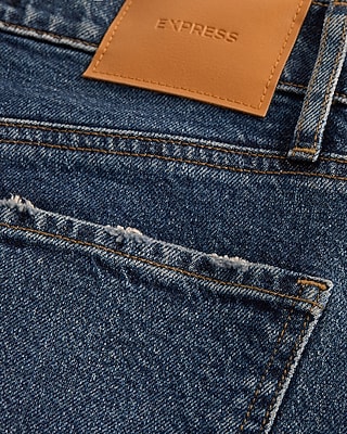 High Waisted Dark Wash Barrel Jeans