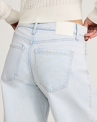 High Waisted Light Wash Barrel Jeans