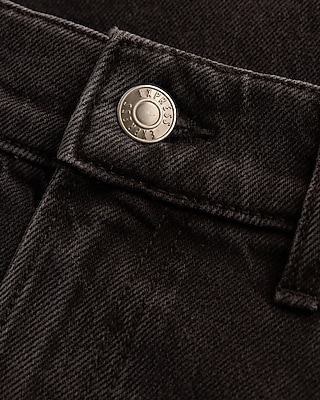 High Waisted Black Barrel Jeans