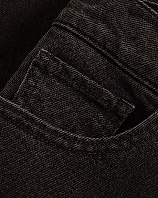 High Waisted Black Barrel Jeans