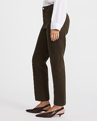 High Waisted Straight Ankle Jeans