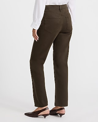 High Waisted Straight Ankle Jeans