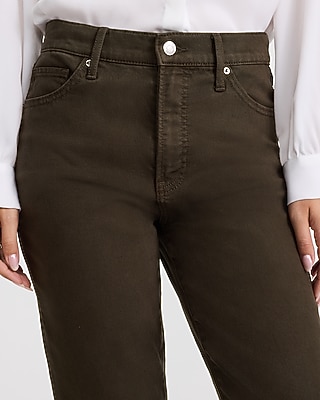 High Waisted Straight Ankle Jeans