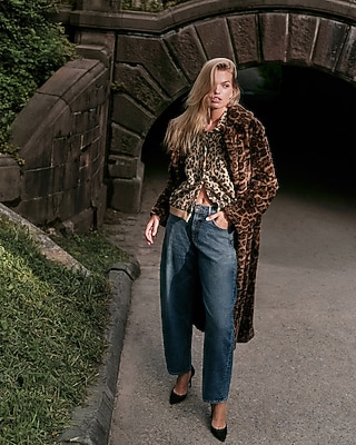 High Waisted Barrel Medium Wash Jeans