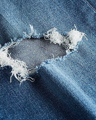 Super High Waisted Ripped Modern Straight Jeans