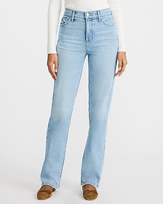 Chowsir Women's High-Waisted Shiny Denim Pants - Stretchy, Skinny Fit, Blue White Wash - View #10