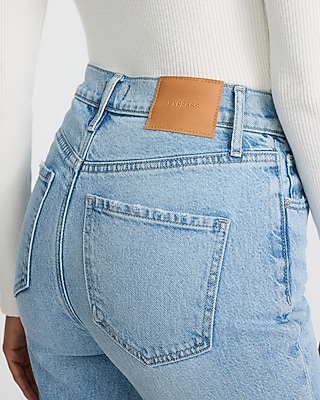 High Waisted Light Wash Straight Jeans - image 4
