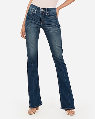 low rise bootleg jeans