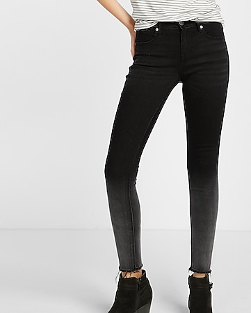 mid rise EXP tech cropped skinny jeans