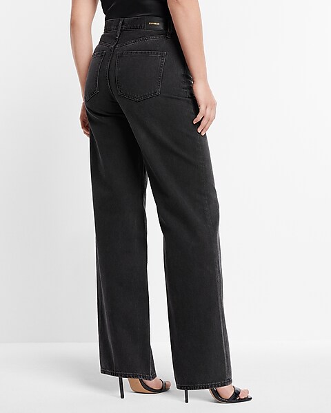 Buy AE Strigid Super High-Waisted Baggy Straight Embellished Jean online