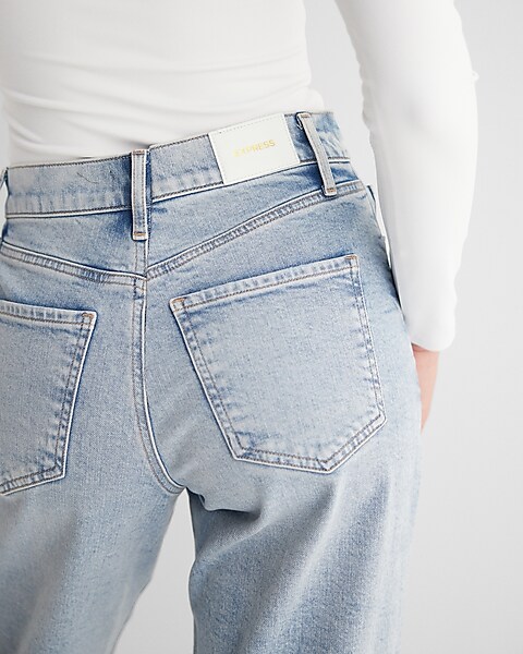 High Waisted Light Wash Pleated Wide Leg Jeans | Express High Waisted Light Wash Pleated Wide Leg Jeans | Express