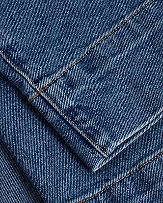 High Waisted Medium Wash Pleated Wide Leg Jeans