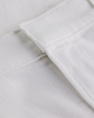 Super High Waisted White Baggy Pleated Wide Leg Jeans