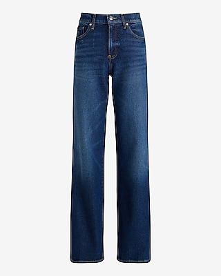 High Waisted Dark Wash Wide Leg Jeans