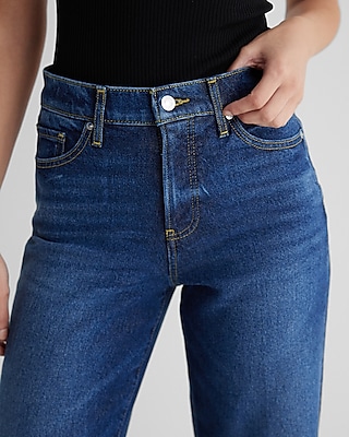 High Waisted Dark Wash Wide Leg Jeans