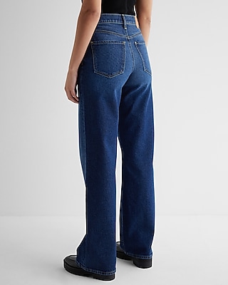High Waisted Dark Wash Wide Leg Jeans