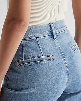 High Waisted Medium Wash Wide Leg Jeans