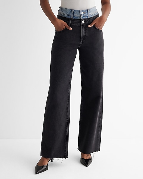 Double Waistband Relax Fit Jeans