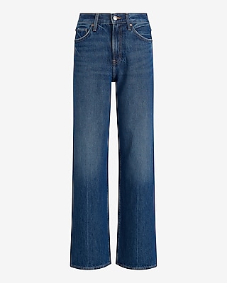 High Waisted Dark Wash Wide Leg Jeans