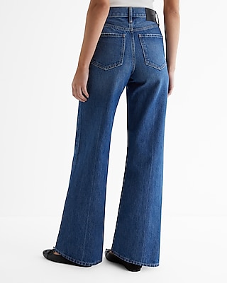 High Waisted Dark Wash Wide Leg Jeans