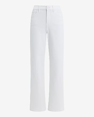 High Waisted White Wide Leg Jeans