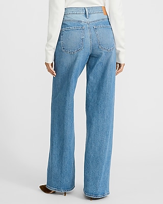 High Waisted Two Tone Wash Wide Leg Jeans - image 3
