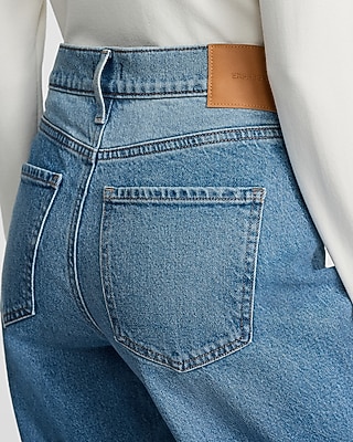 High Waisted Two Tone Wash Wide Leg Jeans - image 5