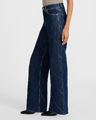 High Waisted Dark Wash Wide Leg Jeans