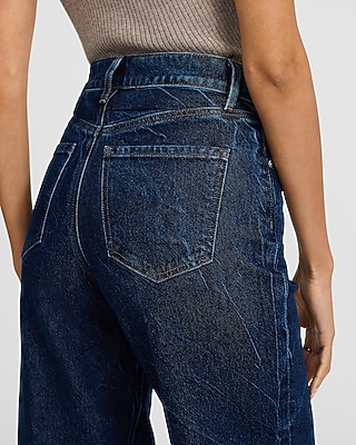 High Waisted Dark Wash Wide Leg Jeans - image 5