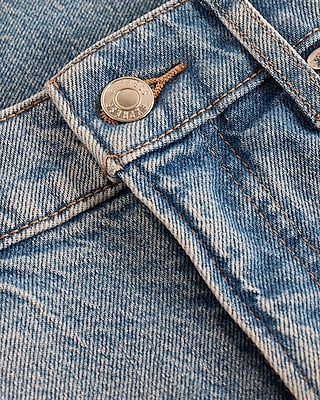 High Waisted Light Wash Ripped Wide Leg Ankle Jeans