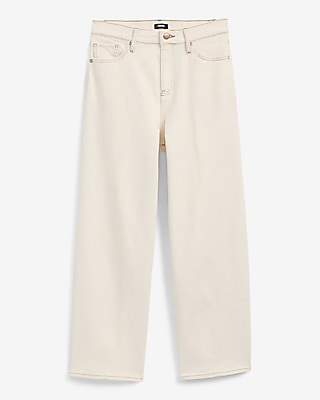 High Waisted Wash Wide Leg Ankle Jeans