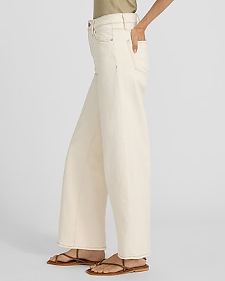 High Waisted Wash Wide Leg Ankle Jeans