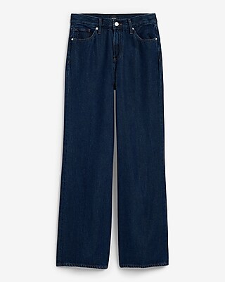 High Waisted Dark Wash Wide Leg Jeans