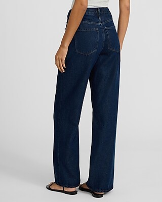 High Waisted Dark Wash Wide Leg Jeans