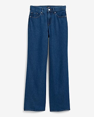 High Waisted Dark Wash Wide Leg Jeans