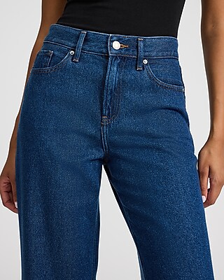High Waisted Dark Wash Wide Leg Jeans