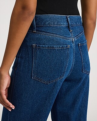High Waisted Dark Wash Wide Leg Jeans
