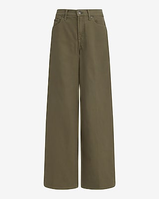 High Waisted Green Relaxed Wide Leg Jeans - image 5
