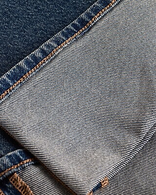 High Waisted Medium Wash Cuffed Wide Leg Jeans